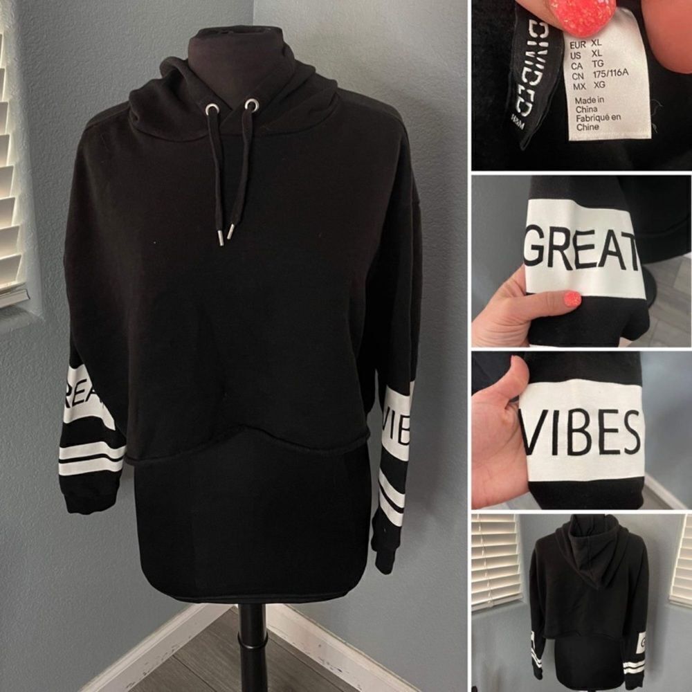 Great Vibes Black Hoodie Size XL